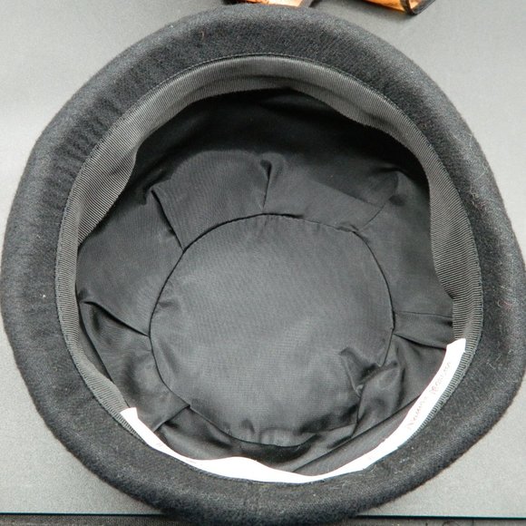 Frederick Fox Boutique for Neiman Marcus Black Wool and Velvet Pillbox Hat - Picture 6 of 9